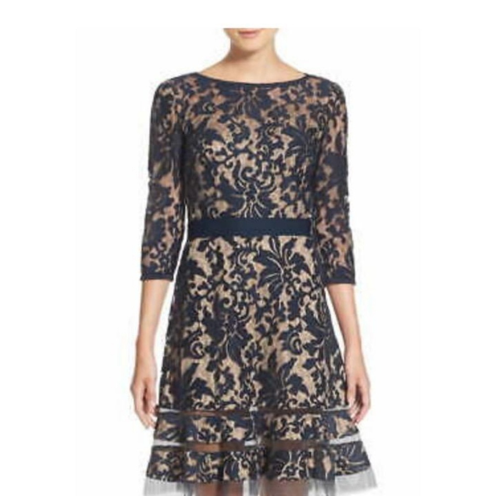 Tadashi Shoji Lace Overlay Dress 10337